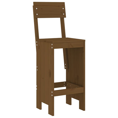 Garden Bar Set | Honey Brown | Solid Pine Wood | Large | Footrest