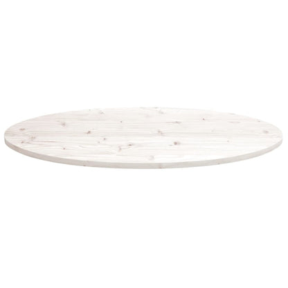 Table Top White 90x45x2.5 cm Solid Wood Pine Oval