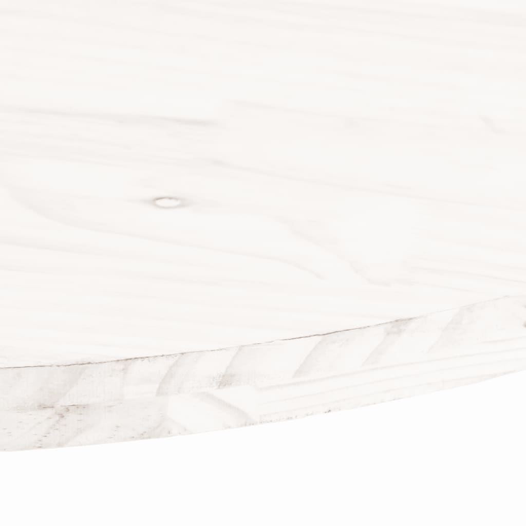 Table Top White 90x45x2.5 cm Solid Wood Pine Oval