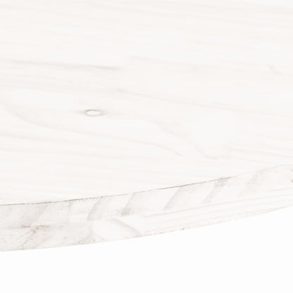 Table Top White 90x45x2.5 cm Solid Wood Pine Oval