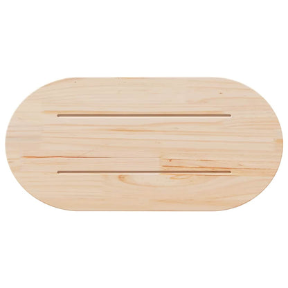 Table Top White 60x30x2.5 cm Solid Wood Pine Oval