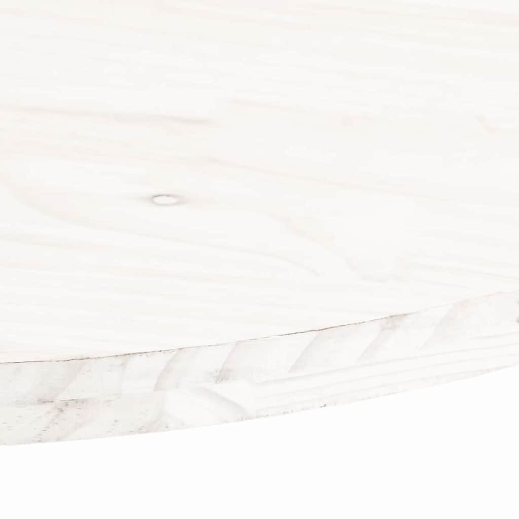 Table Top White 60x30x2.5 cm Solid Wood Pine Oval