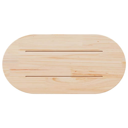 Table Top 70x35x2.5 cm Solid Wood Pine Oval