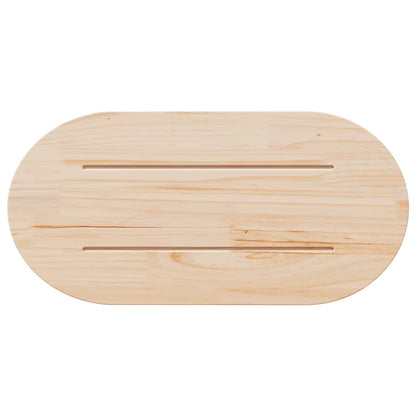 Table Top White 70x35x2.5 cm Solid Wood Pine Oval