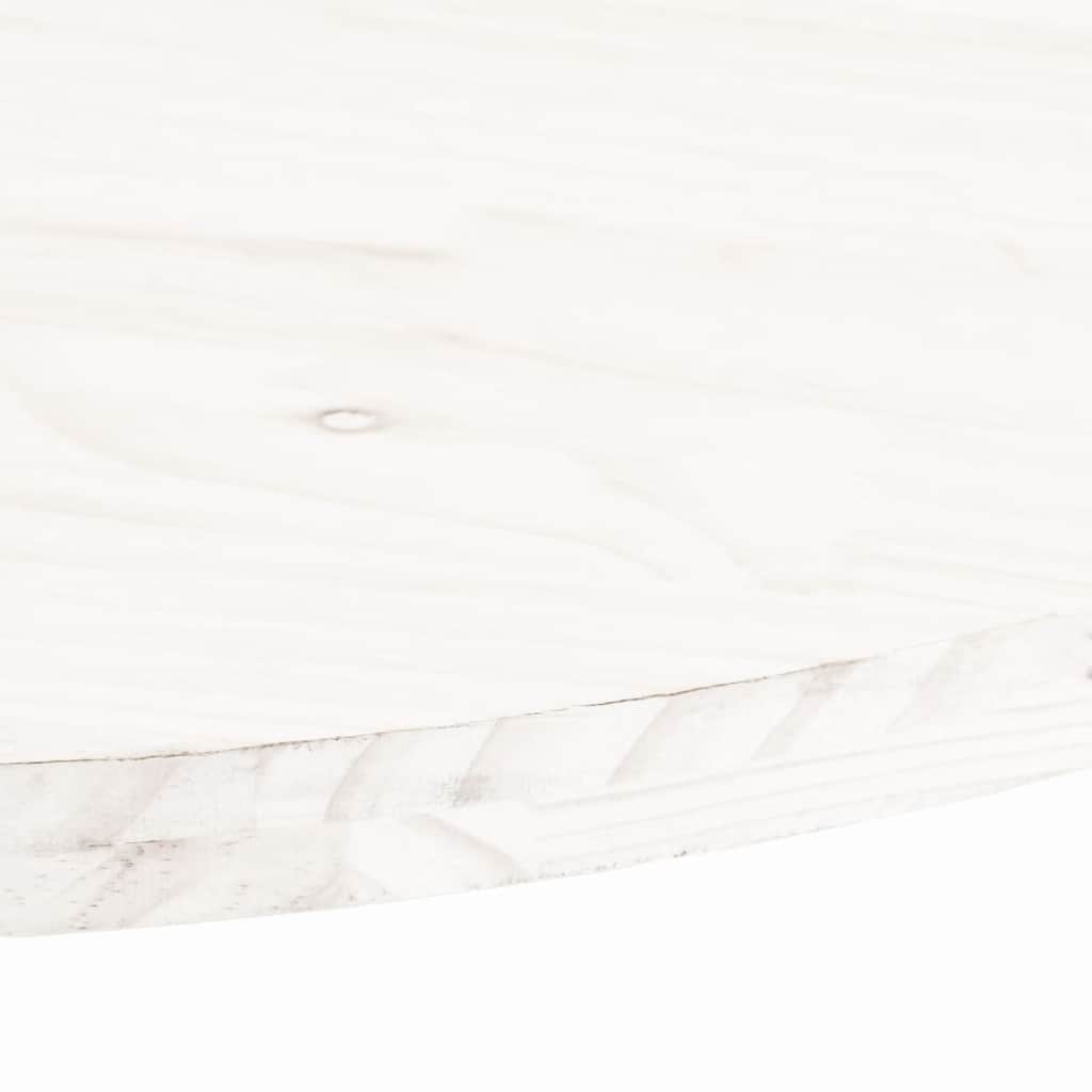 Table Top White 70x35x2.5 cm Solid Wood Pine Oval