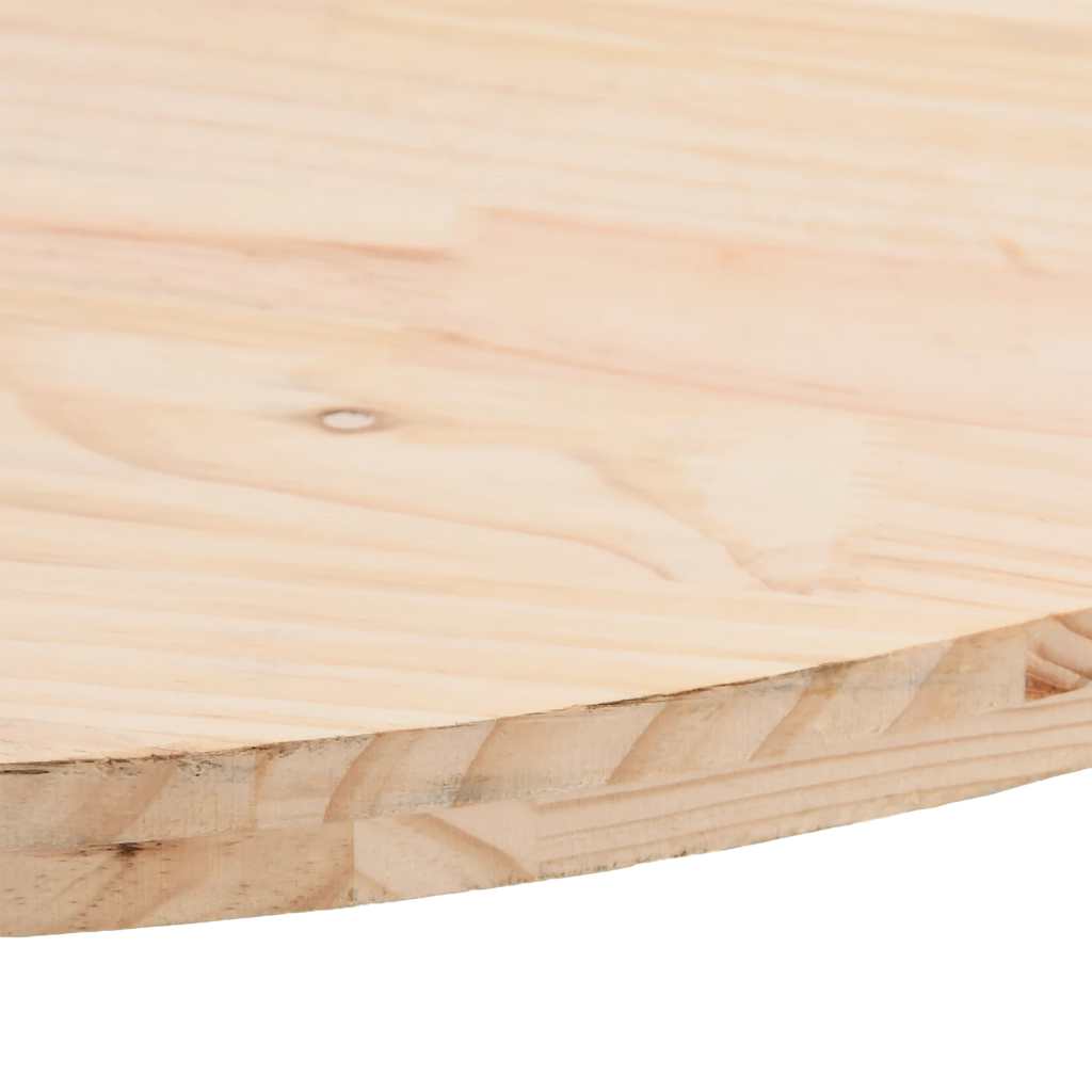 Table Top 80x40x2.5 cm Solid Wood Pine Oval