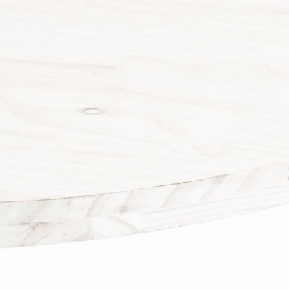 Table Top White 80x40x2.5 cm Solid Wood Pine Oval