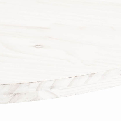 Table Top White 90x45x2.5 cm Solid Wood Pine Oval