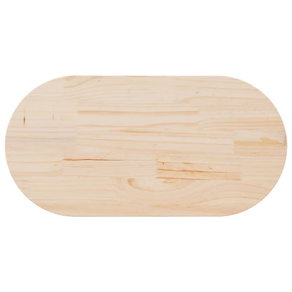 Table Top 110x55x2.5 cm Solid Wood Pine Oval