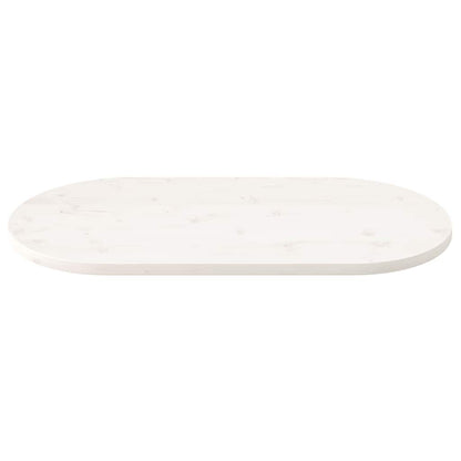 Table Top White 110x55x2.5 cm Solid Wood Pine Oval