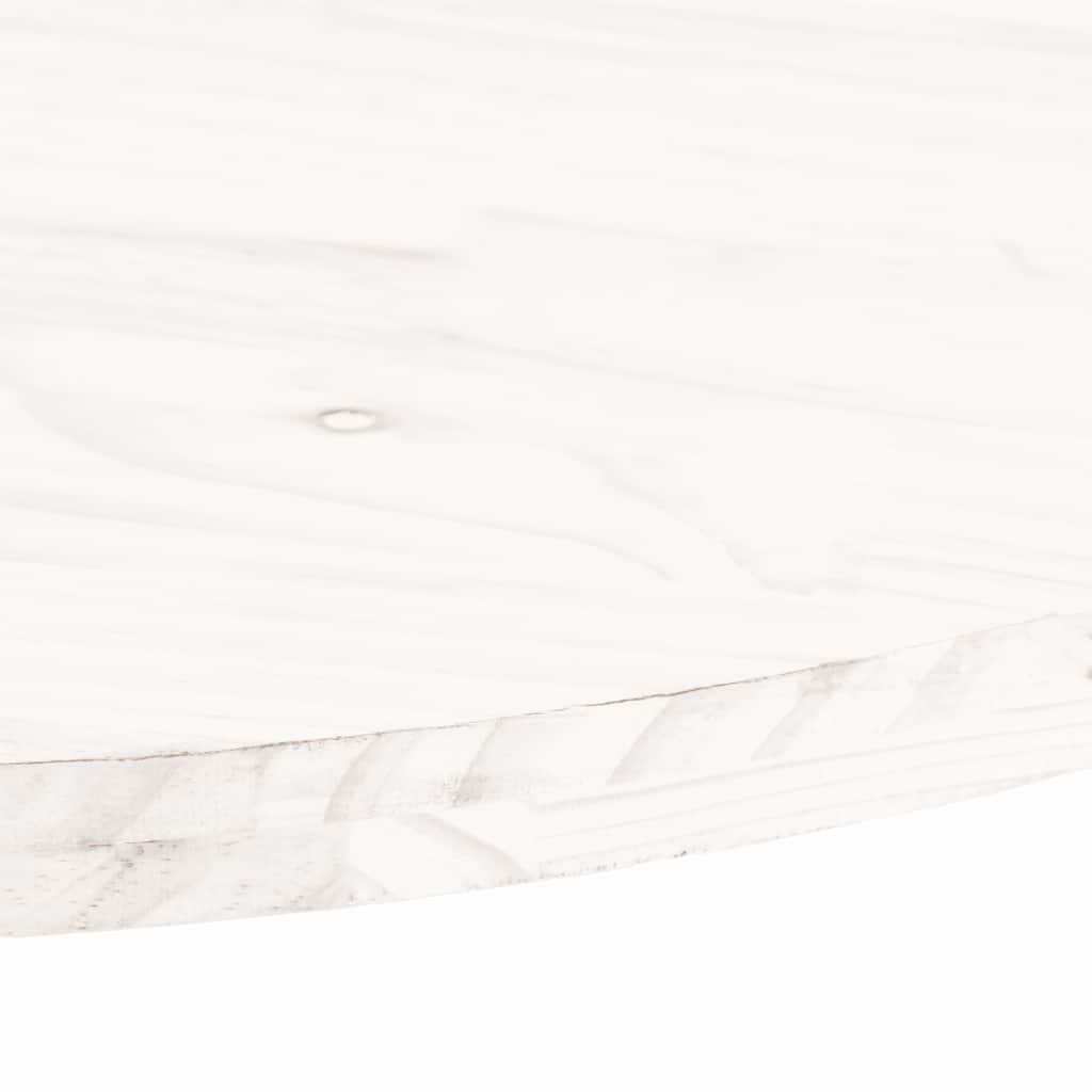 Table Top White 110x55x2.5 cm Solid Wood Pine Oval