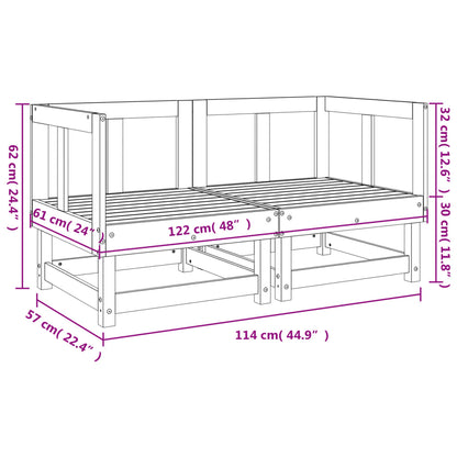 Garden Corner Sofas 2 pcs Impregnated Wood Pine
