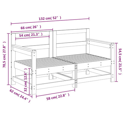 Garden Corner Sofas 2 pcs Solid Wood Douglas