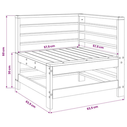 Garden Corner Sofa Solid Wood Douglas