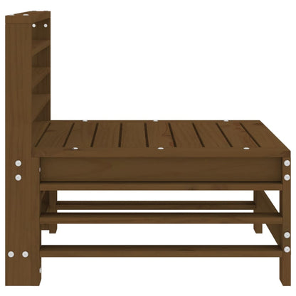 Garden Middle Sofa Honey Brown Solid Wood Pine