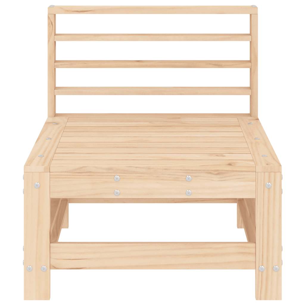 Garden Middle Sofas 2 pcs Solid Wood Pine