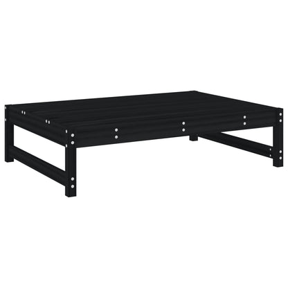 Garden Footstool Black 120x80 cm Solid Wood Pine