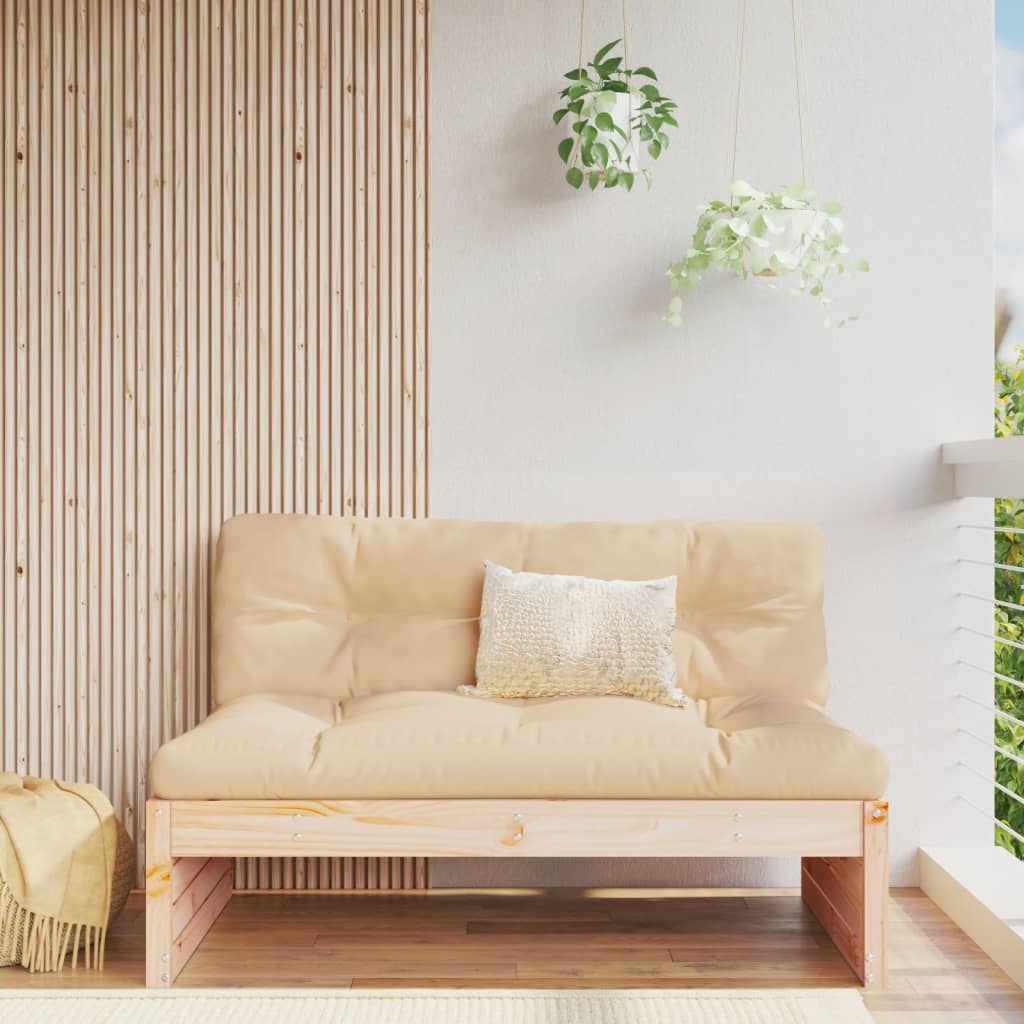 Garden Middle Sofa | Natural wood | Solid pine wood | 120 x 95 cm