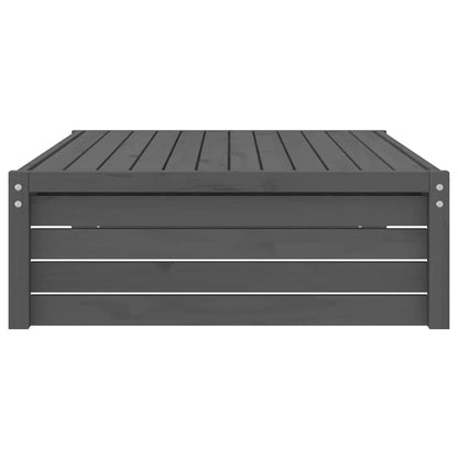 Garden Footstool Grey 120x80 cm Solid Wood Pine