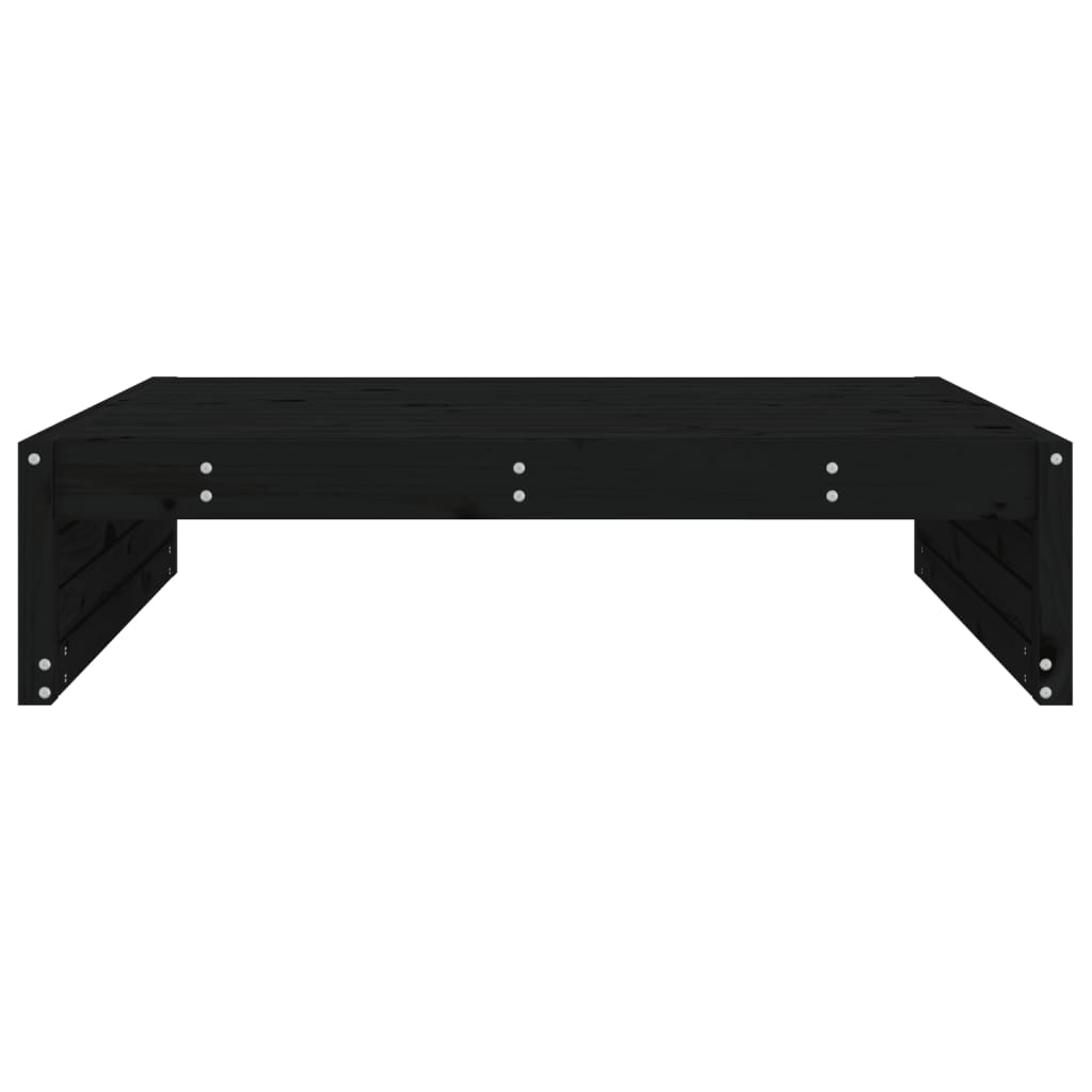 Garden Footstool | Black | Solid pine wood | 120x80 cm | Modular
