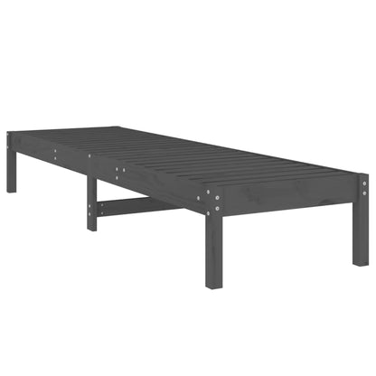 Sun Lounger | Set of 2 | Grey | Solid Pine Wood | Large