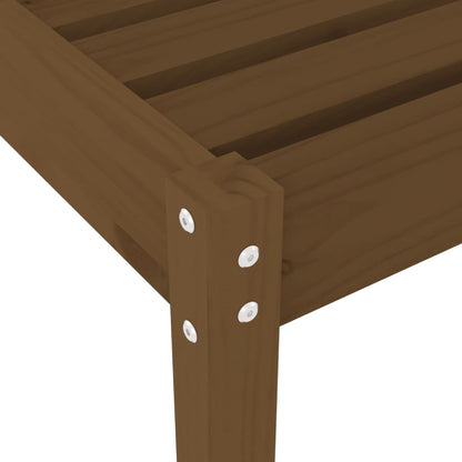 Sun Lounger | Honey Brown | Solid Pine Wood | 199.5 x 60 x 74 cm