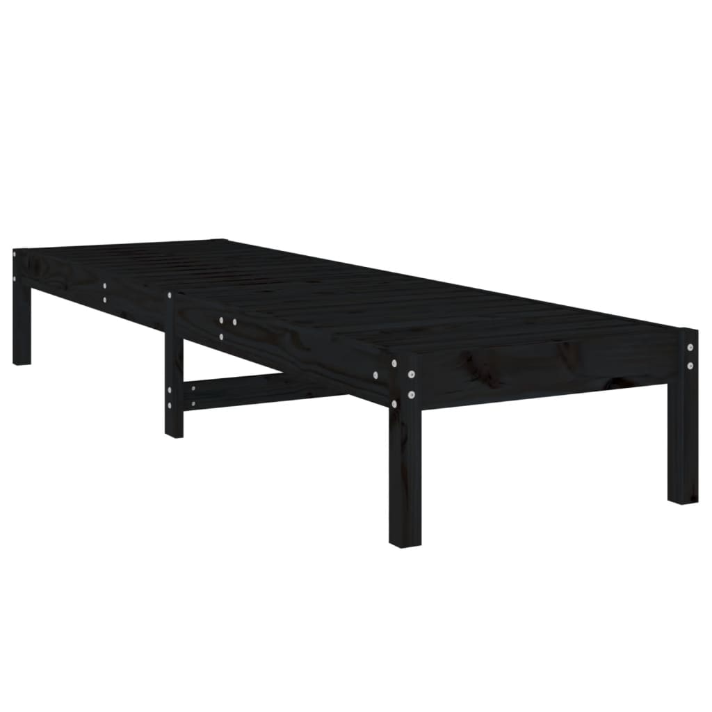 Sun Lounger | Set of 2 | Black | Solid pine wood | Standard
