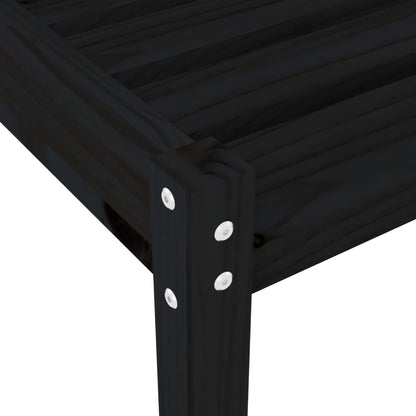 Sun Lounger | Set of 2 | Black | Solid pine wood | Standard