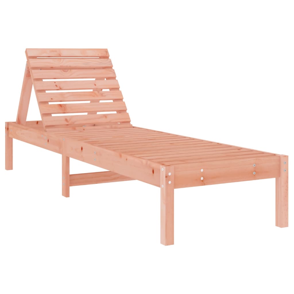 Sun Lounger | Natural Wood | Solid Douglas Wood | Large