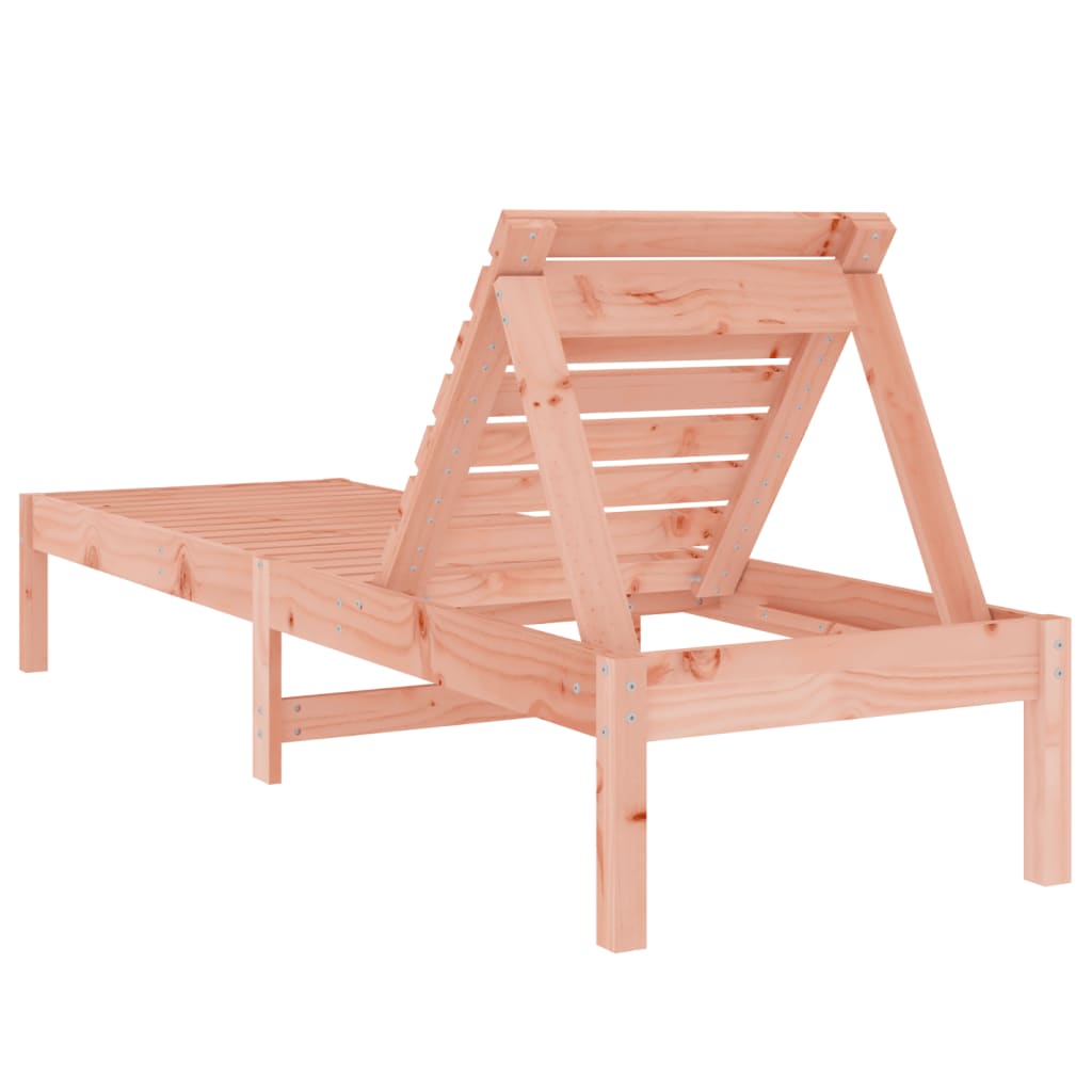 Sun Lounger | Natural Wood | Solid Douglas Wood | Large