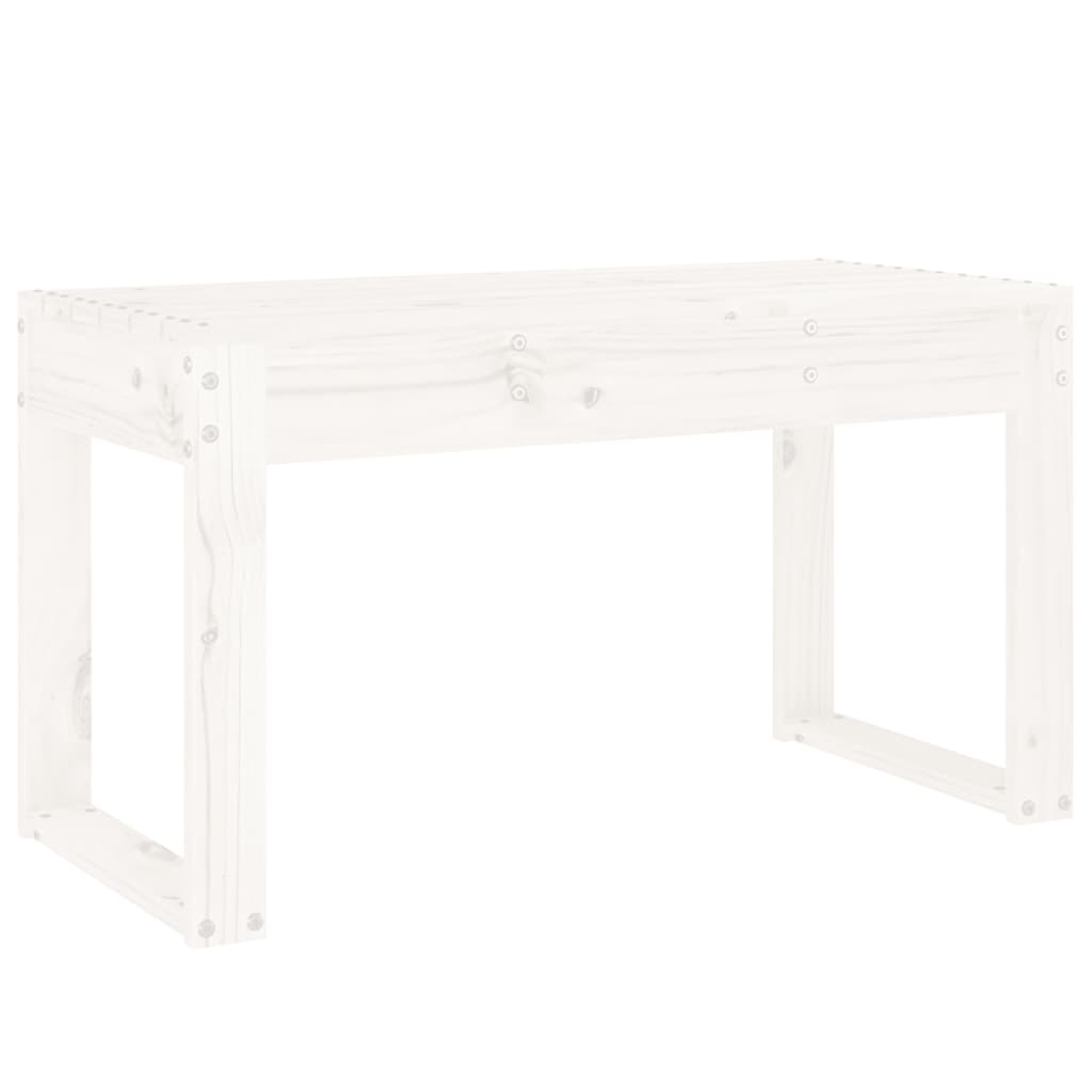 Garden Bench | White | Solid Pine Wood | 2-Seater | Durable