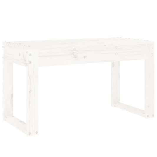 Garden Bench | White | Solid Pine Wood | 2-Seater | Durable