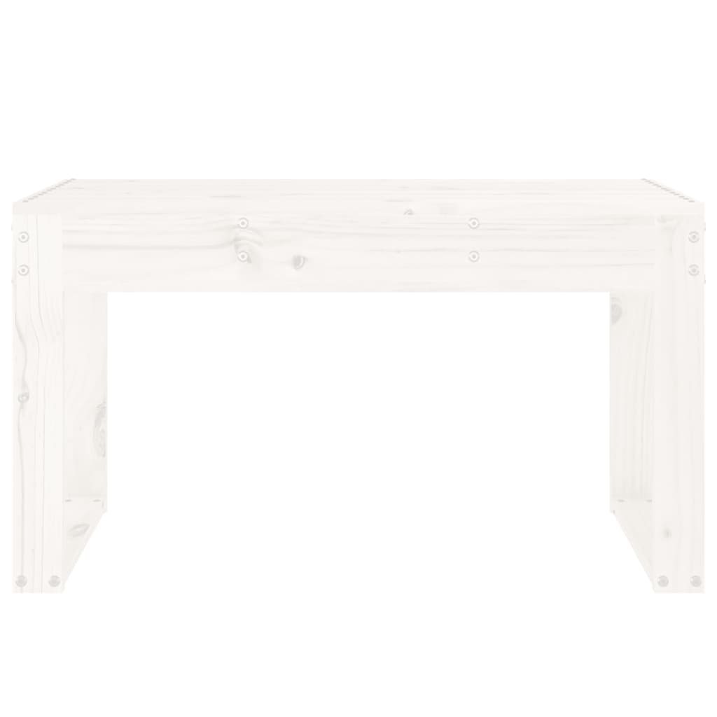 Garden Bench | White | Solid Pine Wood | 2-Seater | Durable