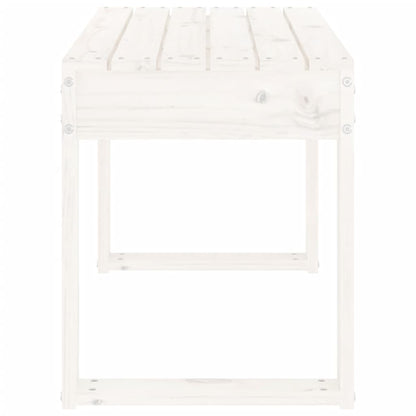 Garden Bench | White | Solid Pine Wood | 2-Seater | Durable
