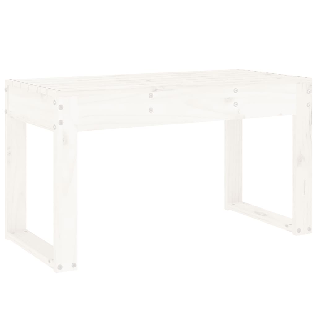 Garden Bench | White | Solid Pine Wood | 2-Seater | Durable