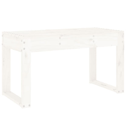 Garden Bench | White | Solid Pine Wood | 2-Seater | Durable