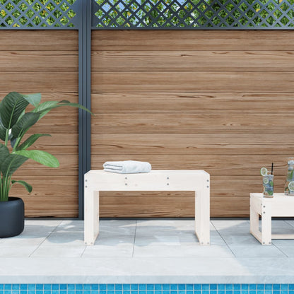Garden Bench | White | Solid Pine Wood | 2-Seater | Durable
