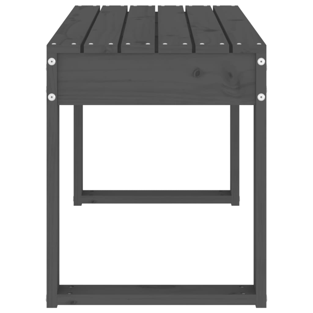 Garden Bench | Grey | Solid Pine Wood | 80 cm x 38 cm x 45 cm | Durable