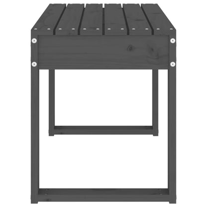 Garden Bench | Grey | Solid Pine Wood | 80 cm x 38 cm x 45 cm | Durable