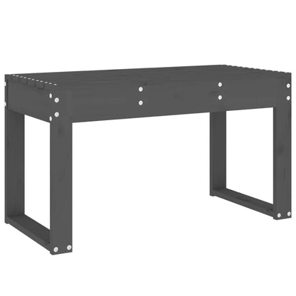 Garden Bench | Grey | Solid Pine Wood | 80 cm x 38 cm x 45 cm | Durable