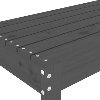Garden Bench | Grey | Solid Pine Wood | 80 cm x 38 cm x 45 cm | Durable