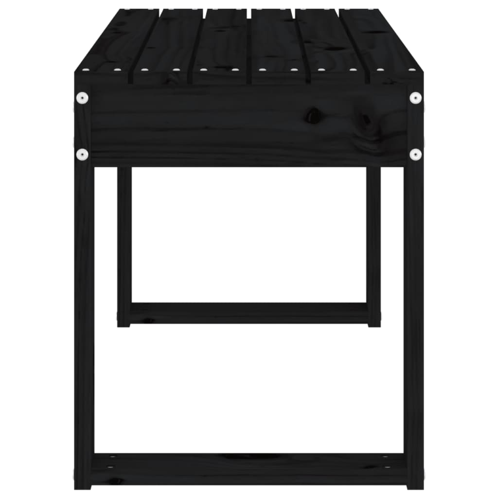 Garden Bench | Black | Solid Pine Wood | Standard | Durable