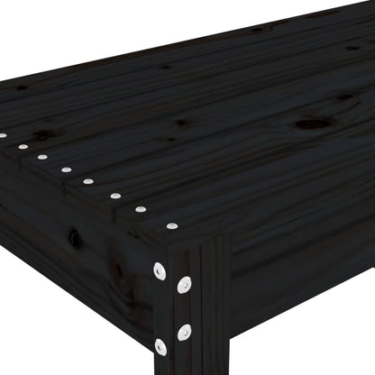 Garden Bench | Black | Solid Pine Wood | Standard | Durable
