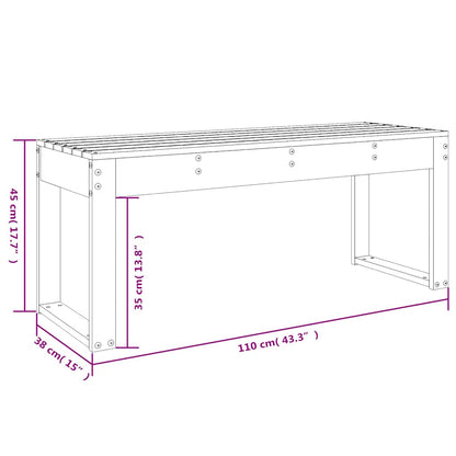 Garden Bench | Natural Pine | Solid pine wood | Medium | Durable