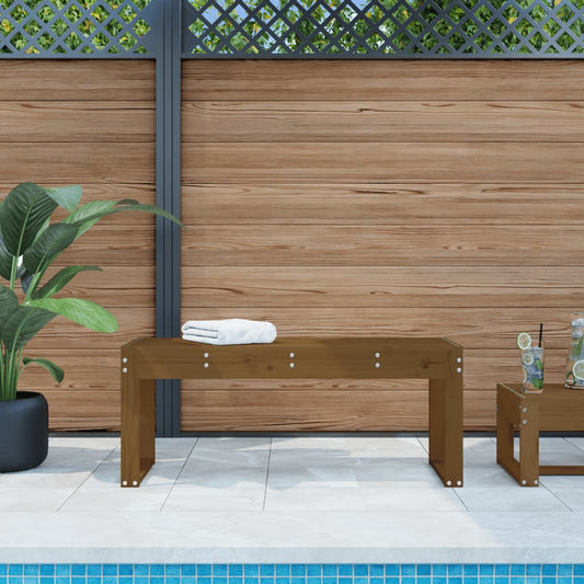 Garden Bench | Honey brown | Solid Pine Wood | Standard | Durable
