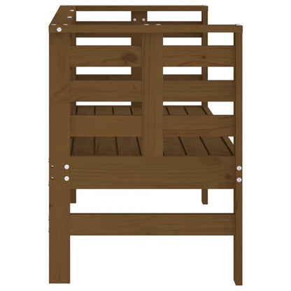 Garden Bench | Honey brown | Solid pine wood | Standard |  Tough