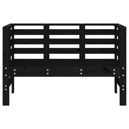 Garden Bench | Black | Solid pine wood | 111.5x53x71 cm |  Durable