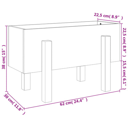 Garden Planter 62x30x38 cm Solid Wood Pine
