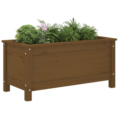Garden Planter Honey Brown 82.5x40x39 cm Solid Wood Pine