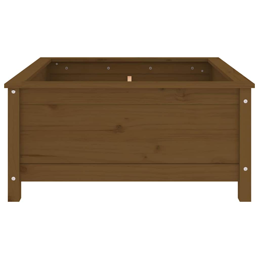 Garden Planter Honey Brown 82.5x82.5x39 cm Solid Wood Pine